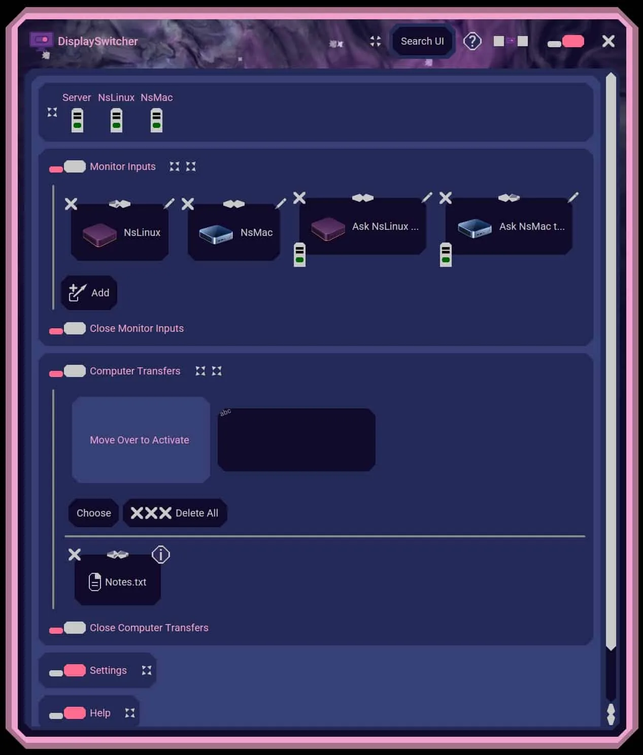 Nebula Software DisplaySwitcher screenshot