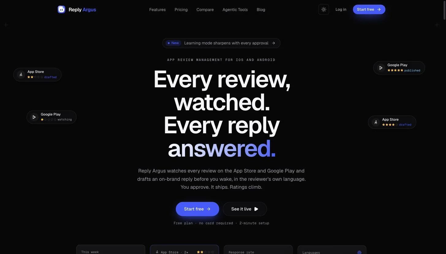 Reply Argus screenshot