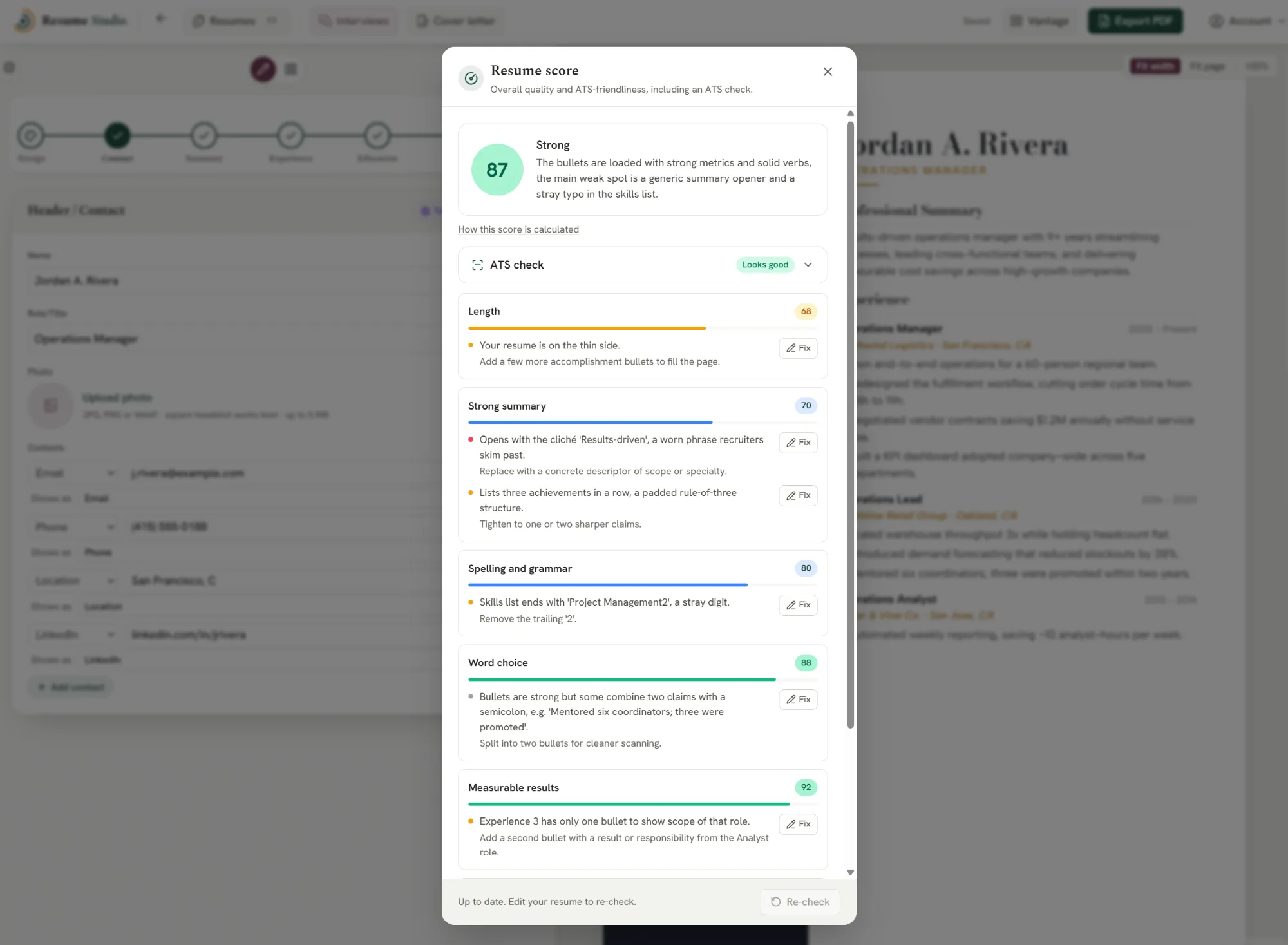 Resume Studio screenshot