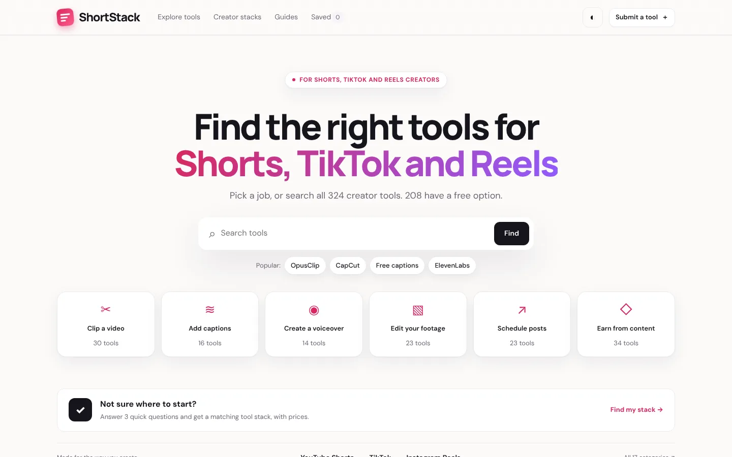 ShortStack.tools screenshot