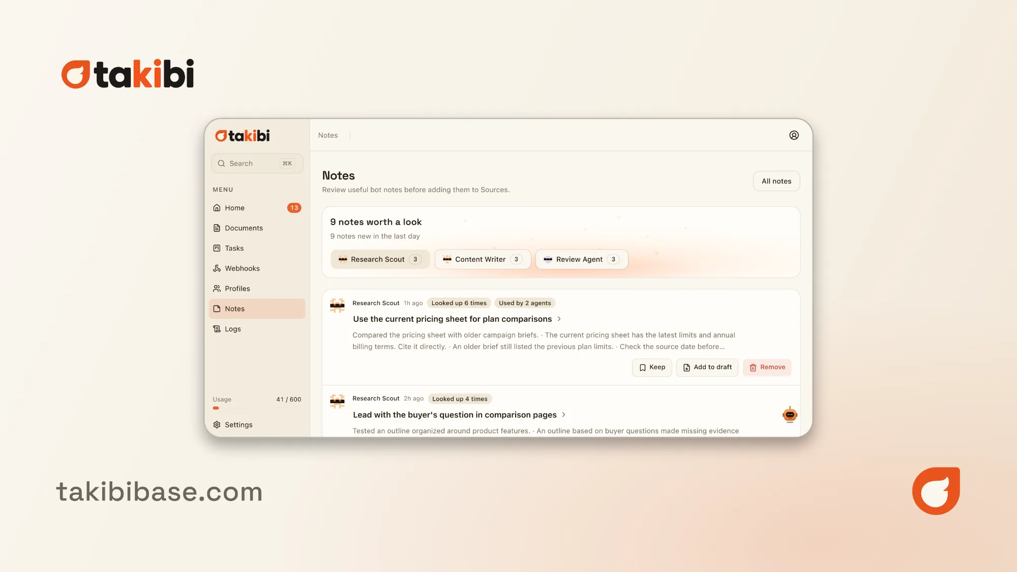 Takibi Base screenshot