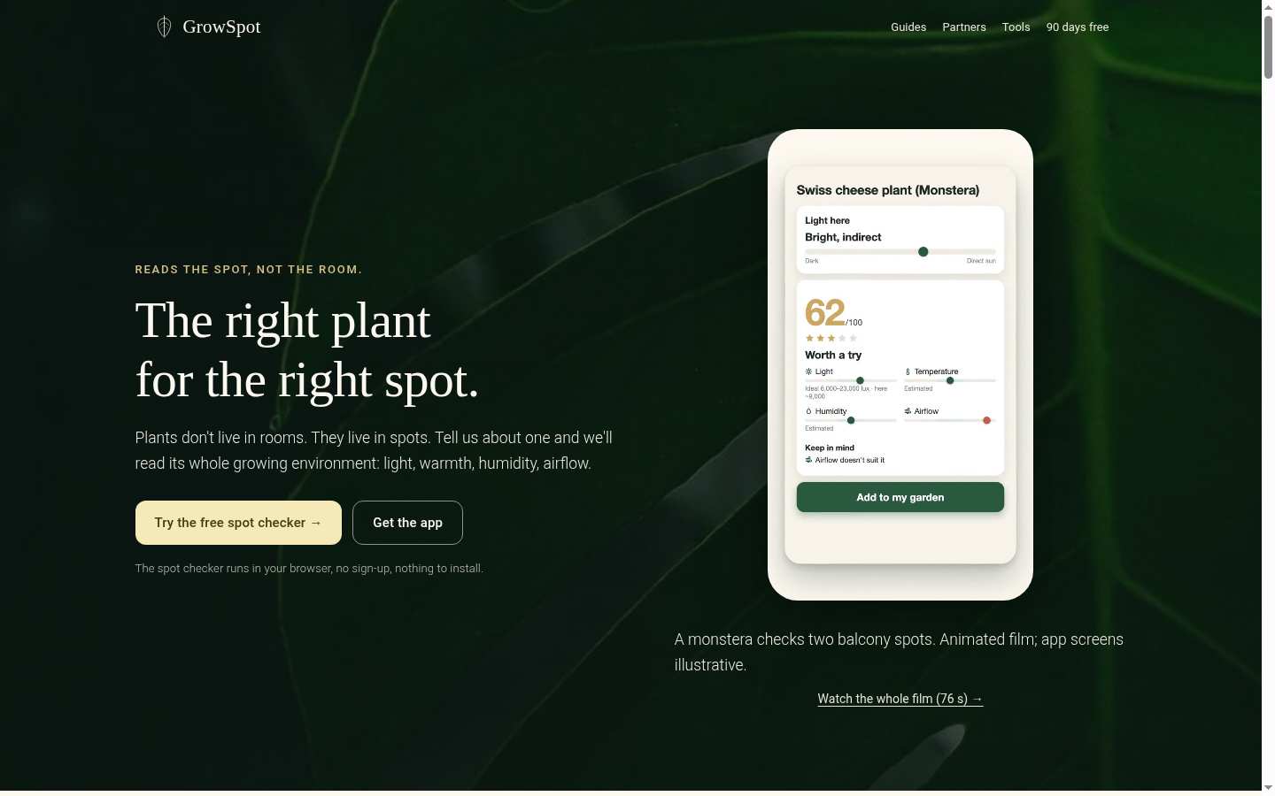 GrowSpot: Above the fold