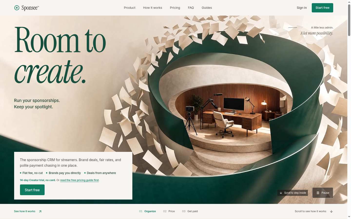 Sponsee: Above the fold