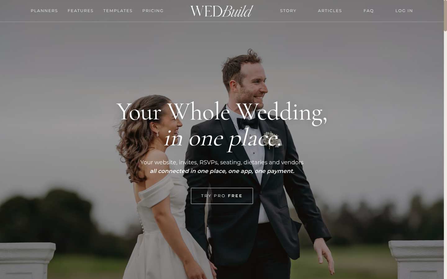 WedBuild: Above the fold