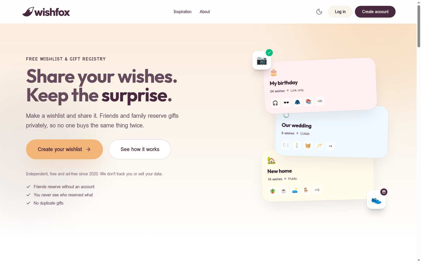 Wishfox: Above the fold