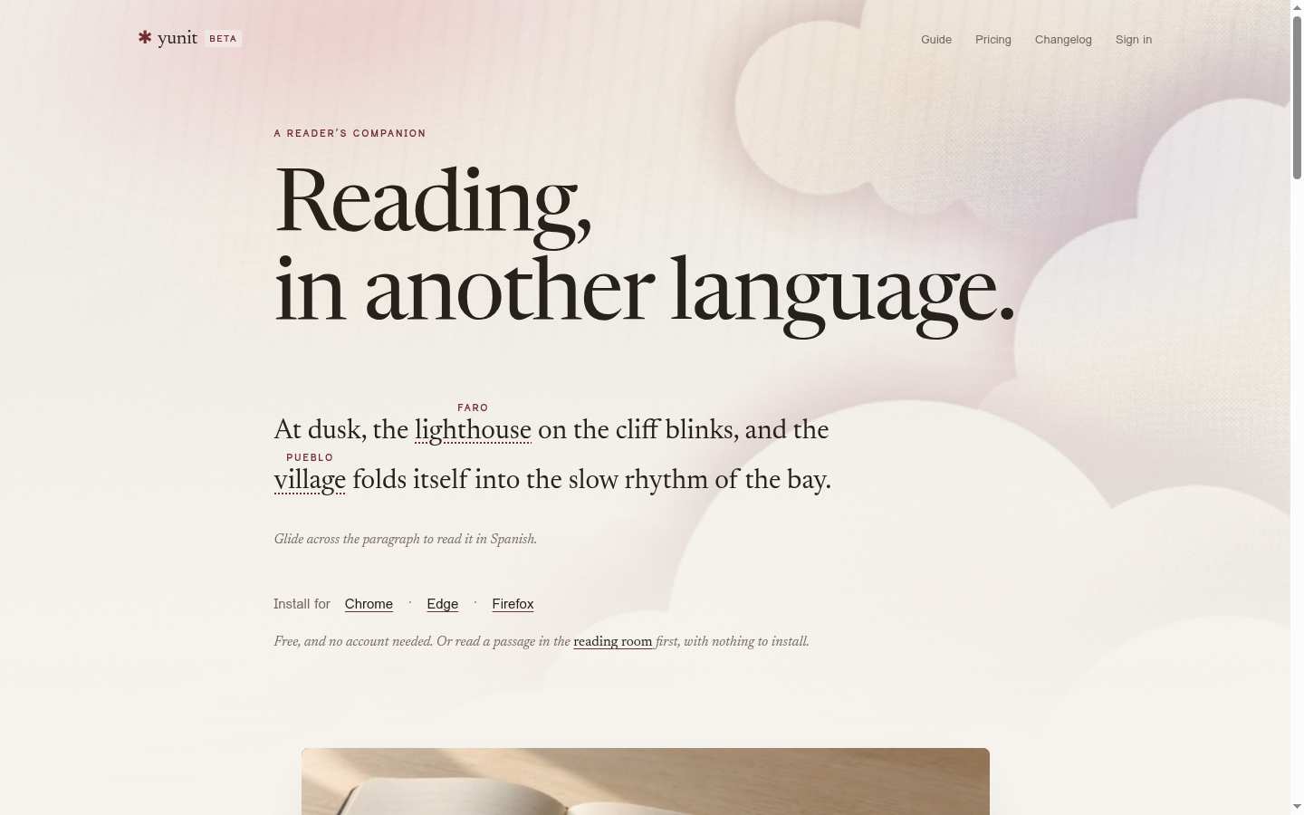yunit: Above the fold